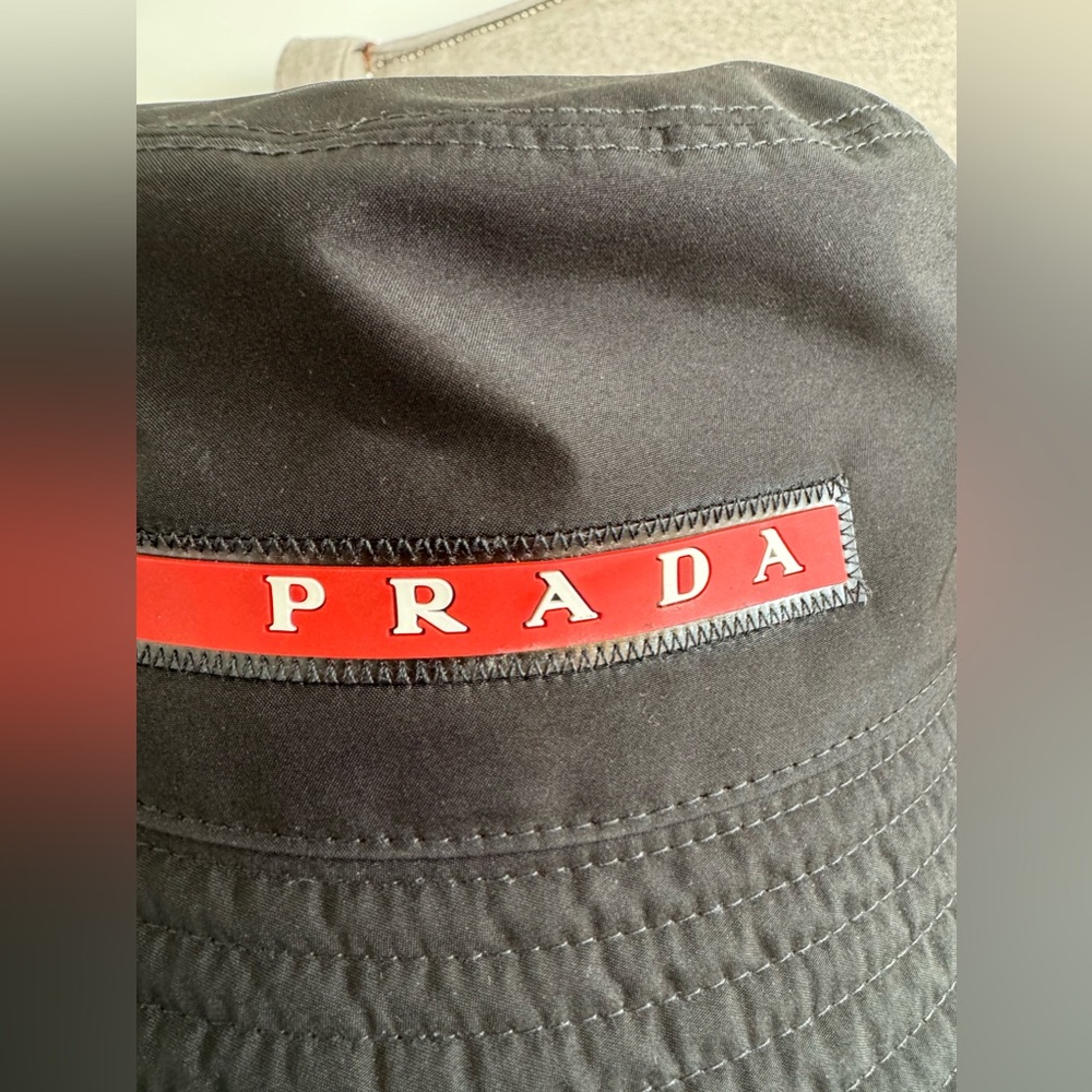 Prada technical nylon linea rossa bucket hat - Picture 5 of 9